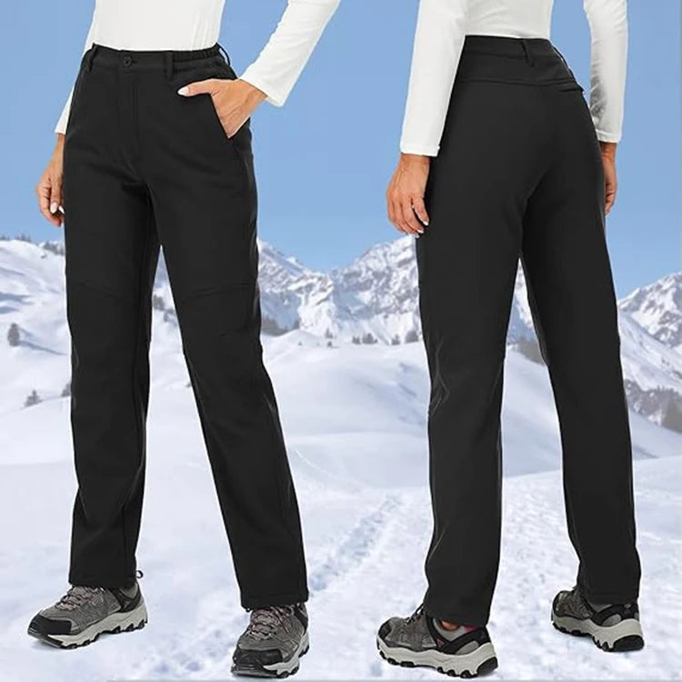 TRVLWEGO Women’s Winter Hiking Pants | Waterproof Softshell Ski & Trekking Trousers