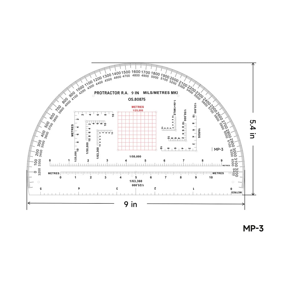 Military Map Protractor Coordinate Scale Ruler | Navigation Tool