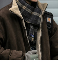 Japanese Vintage MenPolar Wool Jacket Winter High Quality Coat Thick Korean Streetwear Loose Couple Fashionable Male Warm Jacket