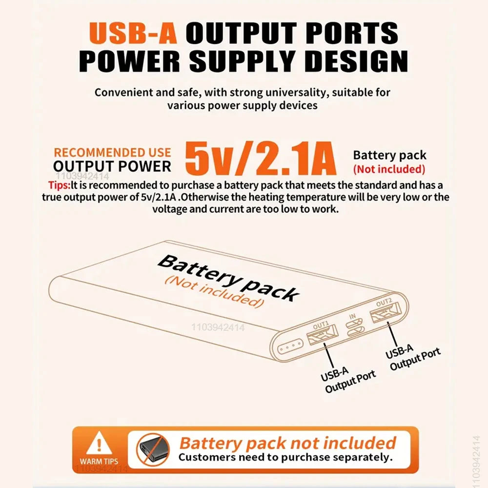 New Heated Jacket Men Women Coats 9/21 Areas USB Self Heated Clothing Winter Ski Camping Heated Down Jacket with Detachable Hood