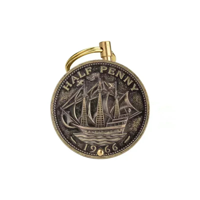 Retro Coin Kerosene Torch Lighter | Mini Portable Keychain Cigarette Lighter