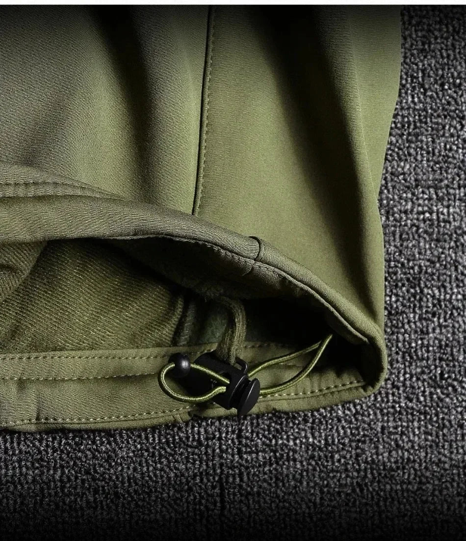 Men's Winter Autumn Fleece Jackets Tactical Waterproof Suits Outdoor Fishing Hiking Camping Tracksuits Coats Thermal Pants