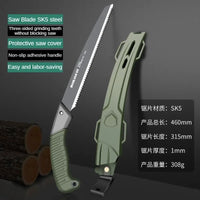 Folding Hand Saw Outdoor for Wood Branches Cutting Tree Trimming Camping Backpacking Hiking Ergonomic No-Slip Handle Hand Tools