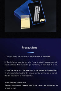 4-Flame Jet Torch Windproof Cigar Lighter | Metal Butane Lighter