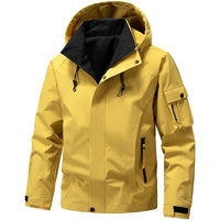 New Waterproof Jacket Men Outdoor Softshell Zip Up Hooded Jacket Windbreaker Hiking Camping Coat Lightweight Spring Autumn Coats
