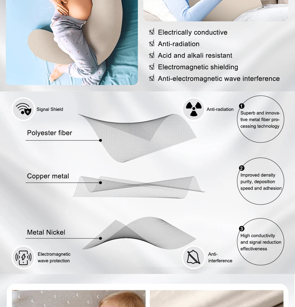 5G EMF Shielding Fabric | Anti-Radiation EMI RF RFID Blocking Cloth
