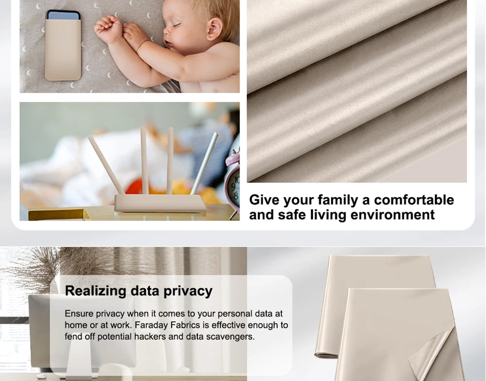 5G EMF Shielding Fabric | Anti-Radiation EMI RF RFID Blocking Cloth