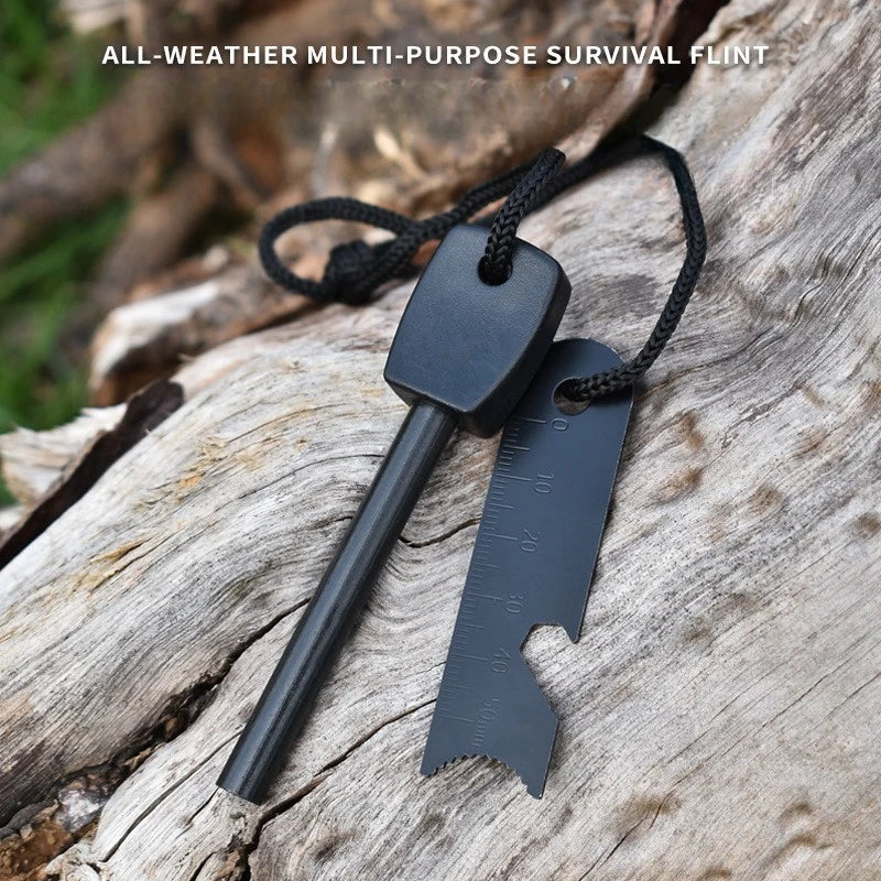 Fire Starter Magnesium Rod with Bottle Opener | Flint Steel Survival Tool