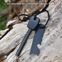Fire Starter Magnesium Rod with Bottle Opener | Flint Steel Survival Tool