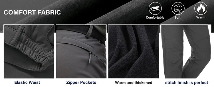 TRVLWEGO Women’s Winter Hiking Pants | Waterproof Softshell Ski & Trekking Trousers
