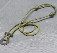 Survival Fire Starter Paracord Necklace | Flint & Steel EDC Tool