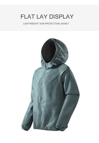 JNLN Men Women Waterproof Hiking Jacket Quick Dry Sun Protection Windbreaker Unisex Camping Climbing Outdoor Sports Rain Coat