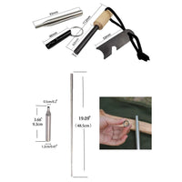 Outdoor Survival Firestarter Kit | Magnesium Ferro Rod with Multi-Tool Striker