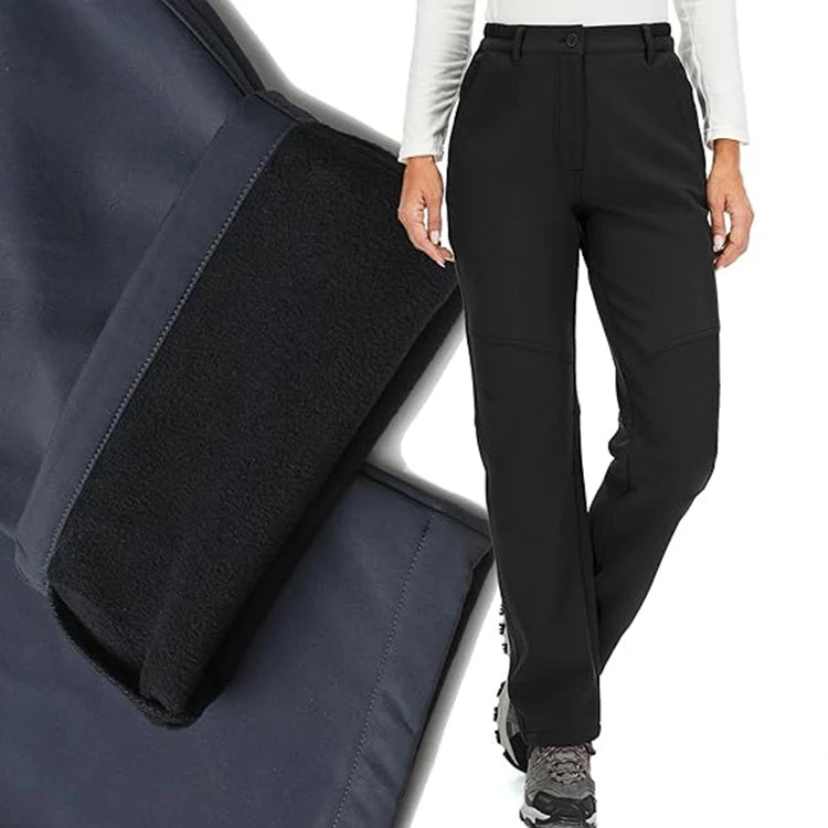 TRVLWEGO Women’s Winter Hiking Pants | Waterproof Softshell Ski & Trekking Trousers