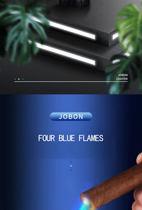 4-Flame Jet Torch Windproof Cigar Lighter | Metal Butane Lighter