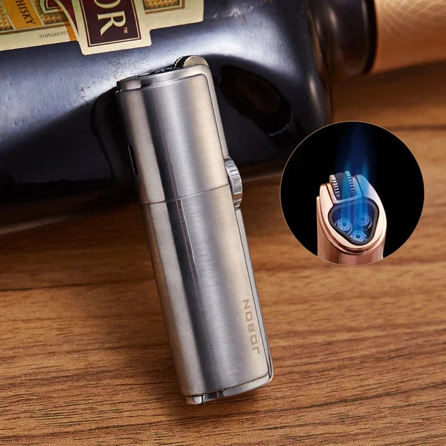 4-Flame Jet Torch Windproof Cigar Lighter | Metal Butane Lighter