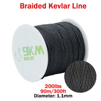 9KM Kevlar Cord |High Strength, Flame-Resistant, Braided Outdoor Line