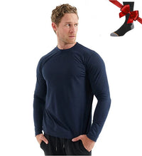 Merino Wool Base Layer Set | Men’s Long Sleeve Thermal Top & Hiking Socks