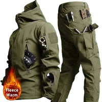 Men’s Military Tactical Jacket & Pants Set | Waterproof Hiking & Outdoor Suit