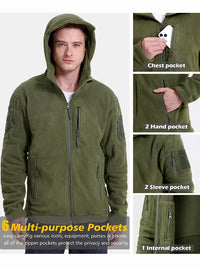 Men’s Tactical Fleece Jacket | Hooded Winter Warm Jacket