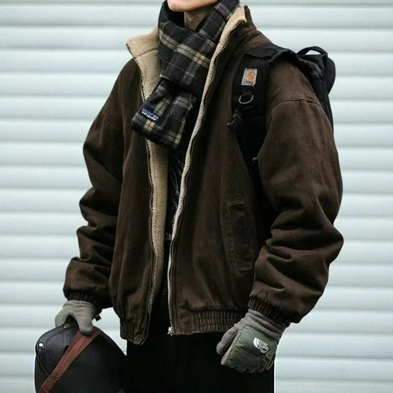 Japanese Vintage Polar Fleece Jacket | Men’s Winter Thick Jacket