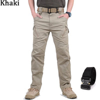 Mens Waterproof Cargo Pants Elastic Multiple Pocket Military Male Trousers Outdoor Joggers Pant Plus Size Tactical Pants Men