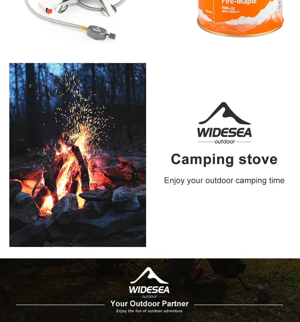 Widesea Camping Tourist Burner 8800W Gas Stove Cookware