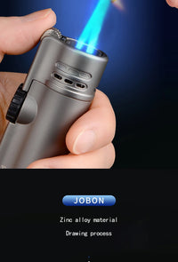 4-Flame Jet Torch Windproof Cigar Lighter | Metal Butane Lighter
