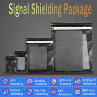 4Pcs Signal Blocker Faraday Bag RFID Faraday Pouch with Reflective Strip Anti-Tracking Signal Blocker Faraday Bag for Keys Phone