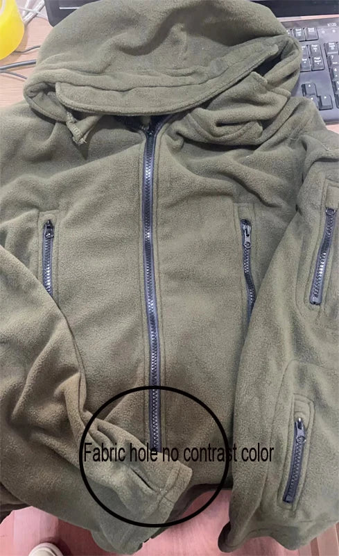 Men Polar Fleece Tactical Winter Autumn Hiking Fishing Camping Trekking Thermal Jackets Outdoor Sports Hood Caro Coat Softshell