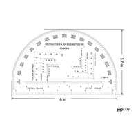 Map Protractor for Land Navigation | Semi-Circle MILS Map Marking Tool