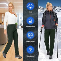 TRVLWEGO Women’s Winter Hiking Pants | Waterproof Softshell Ski & Trekking Trousers