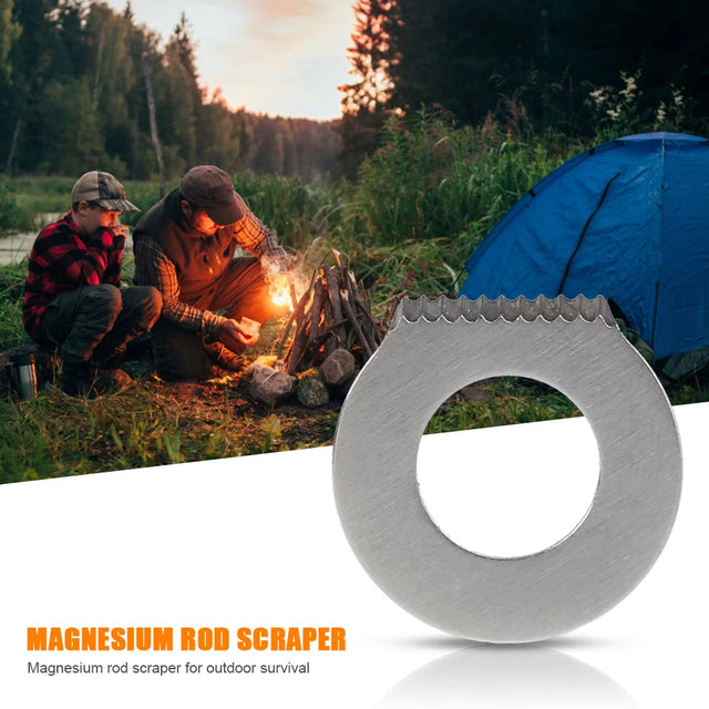 Stainless Steel Fire Starter Scraper | Survival Flint Tool