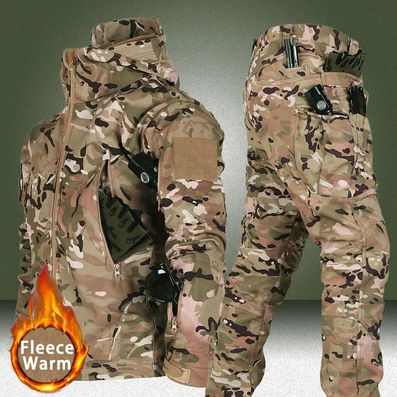 Men’s Military Tactical Jacket & Pants Set | Waterproof Hiking & Outdoor Suit