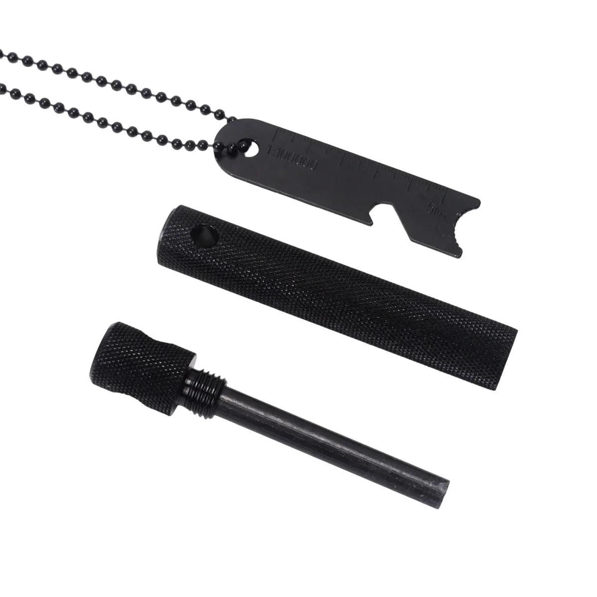 Fire Steel Magnesium Rod | Spark Steel with Chain & Compass