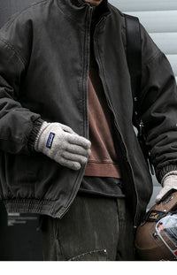 Japanese Vintage MenPolar Wool Jacket Winter High Quality Coat Thick Korean Streetwear Loose Couple Fashionable Male Warm Jacket