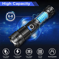 Rechargeable LED Torch | Super Bright Tactical Flashlight