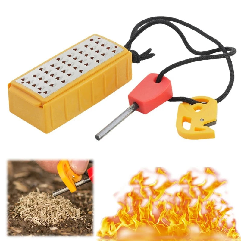 Smith's 50562 Pack Pal Tinder Maker with Fire Starter | Stainless Steel Grater | Outdoor Survival Tool