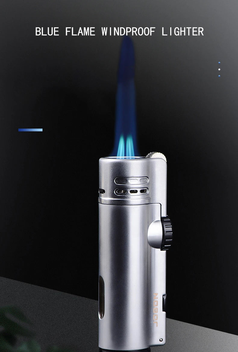 4-Flame Jet Torch Windproof Cigar Lighter | Metal Butane Lighter