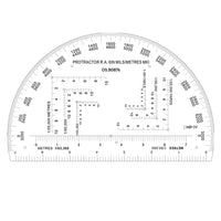 Map Protractor for Land Navigation | Semi-Circle MILS Map Marking Tool