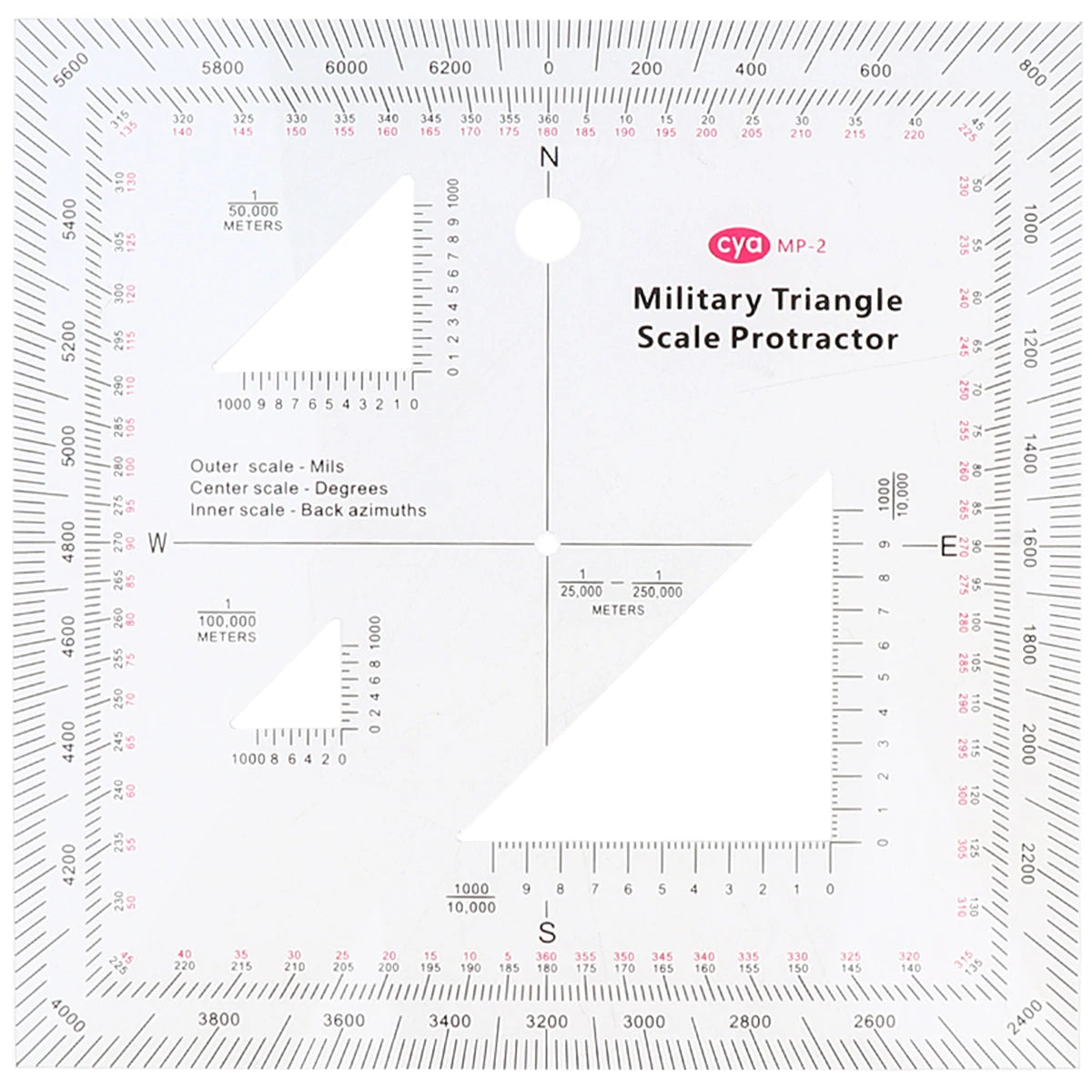 Military Map Navigation Scale Ruler | 1:25K–1:250K Metric