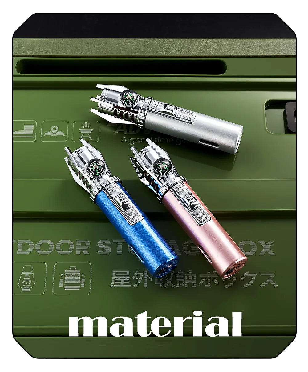 Windproof Emergency Lighter Gun with Compass | Survival Fire Starter