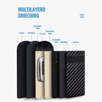 Faraday Car Key Bag Signal Blocking Pouch Keyless Entry RFID Blocker Bag for Car Security Anti-Theft Remote Protecter