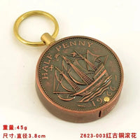 Retro Coin Kerosene Torch Lighter | Mini Portable Keychain Cigarette Lighter