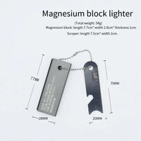 Fire Starter Magnesium Rod with Bottle Opener | Flint Steel Survival Tool
