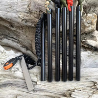 10x150mm Outdoor Flint Magnesium Fire Starter | EDC Survival Kit with Scraper & Whistle