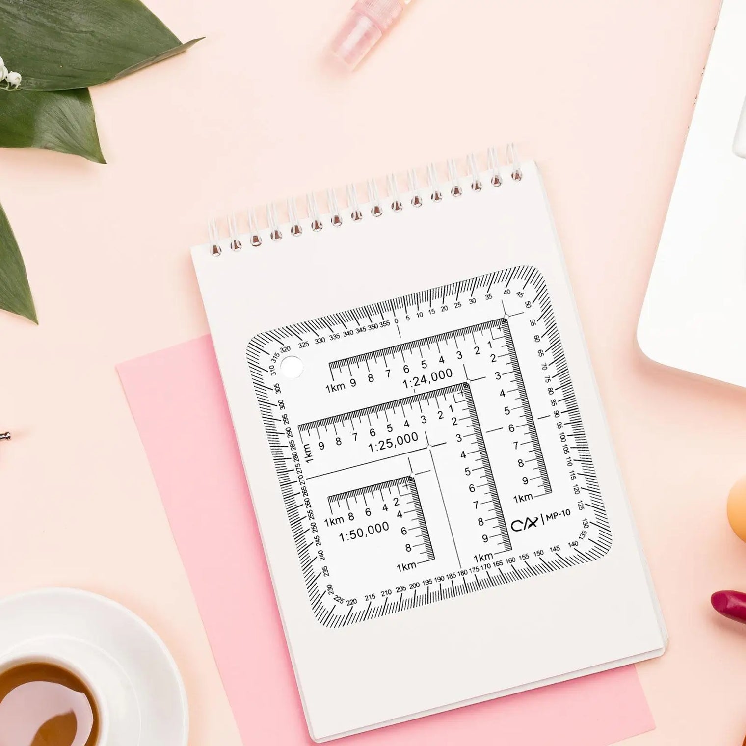 UTM Corner Ruler | Map Reading Tool | Durable Acrylic Coordinate Ruler