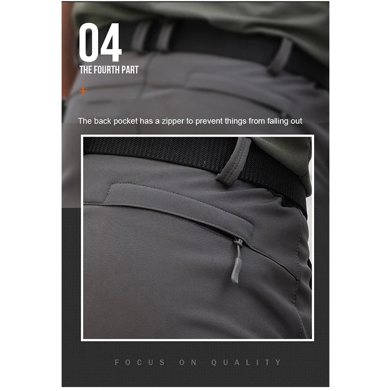 TRVLWEGO Winter Men Camping Hiking Pants Travel Slim Soft Shell Warm Waterproof Fleece Windproof Outdoor Ski Trekking Trousers