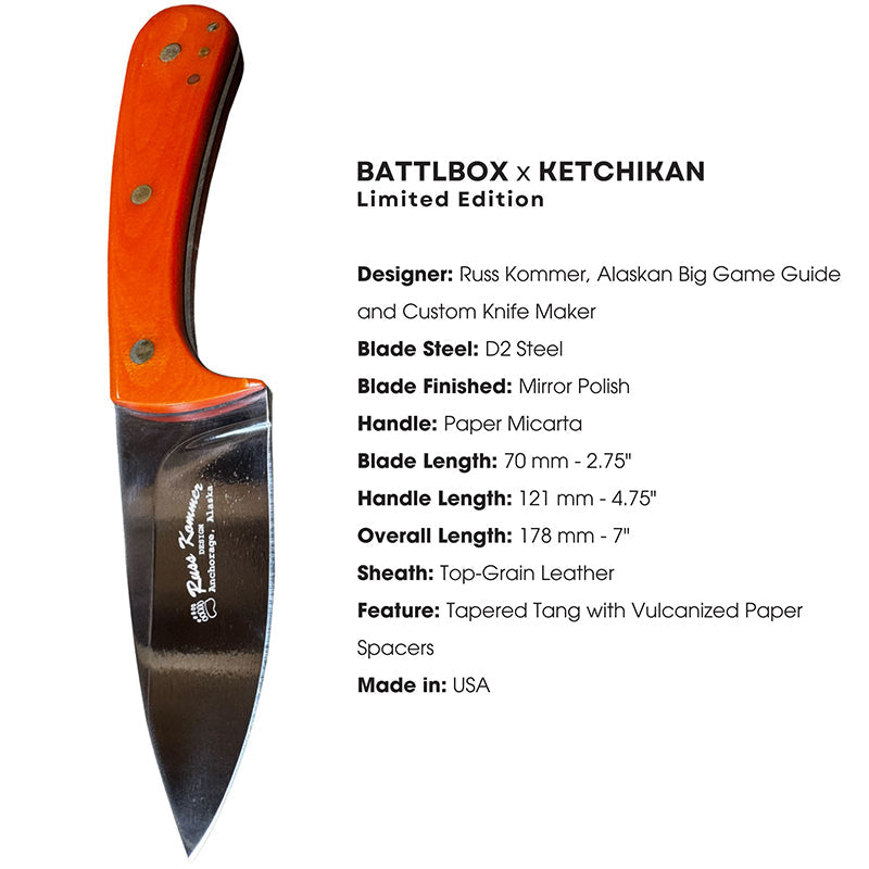 BattlBox Limited Edition Ketchikan Knife by Russ Kommer | EDC Fixed Blade