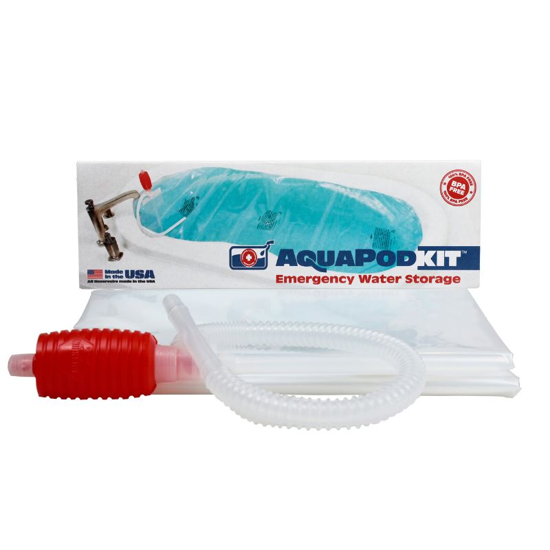 AquaPodKit Emergency Water Storage | 65-Gallon Bathtub Bladder for Disaster Prep